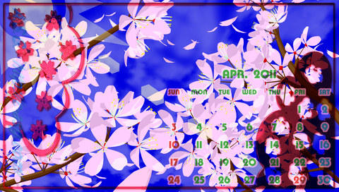 2011年 4月 カレンダー / PSP